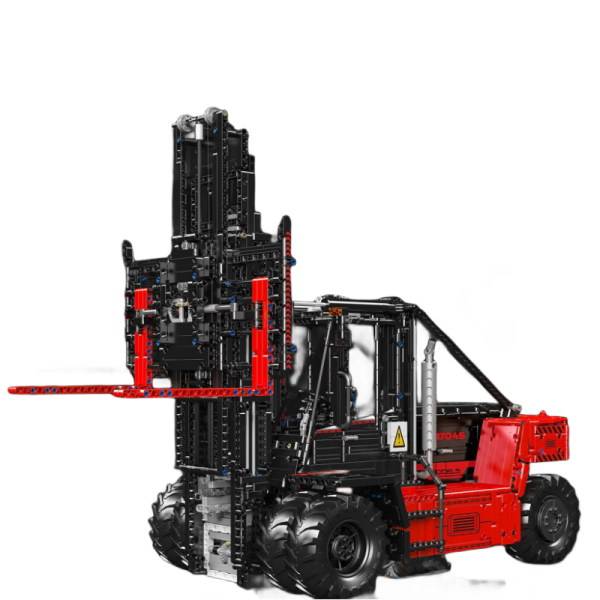 Mould King 17045 Red Heavy Duty Stacker With Motor 2 - MOC FACTORY