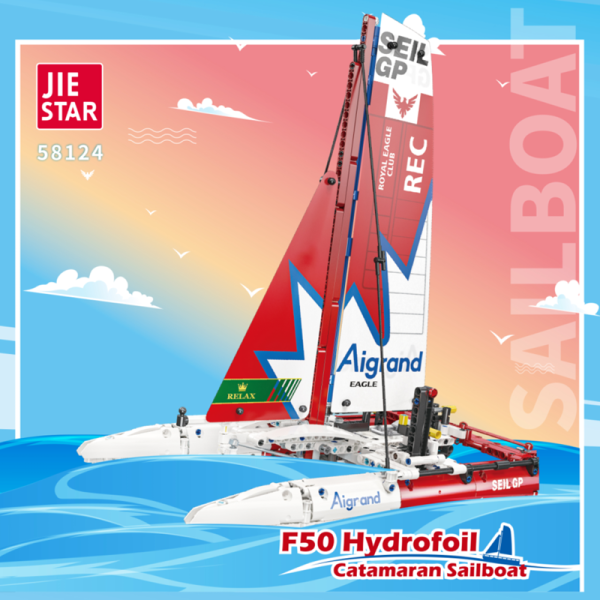 JIESTAR 58124 F50 Hydrofoil Catamaran Sailboat - MOC FACTORY