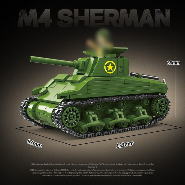 QUANGUAN 100272 M4 Sherman 3 - MOC FACTORY