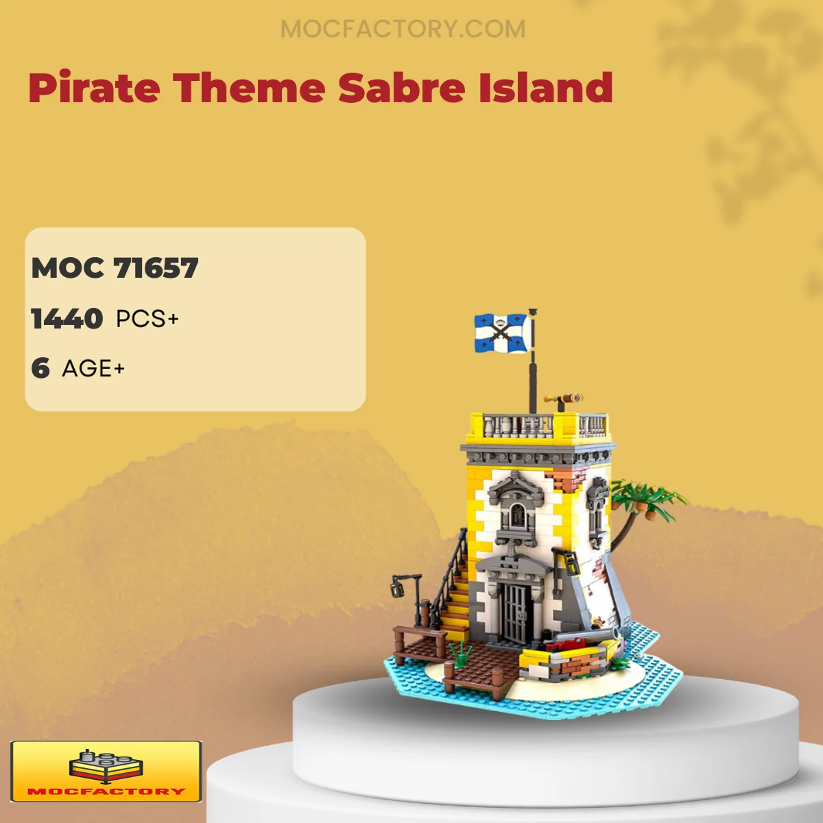 MOC Factory 71657 Pirate Theme Sabre Island Model Bricks
