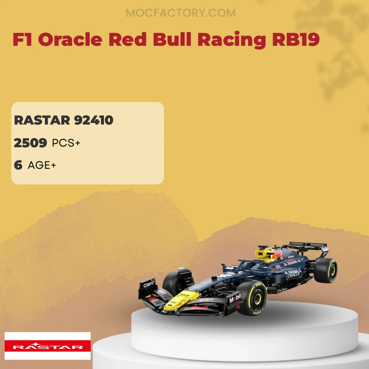 Rastar 92410 F1 Oracle Red Bull Racing RB19 Model Bricks