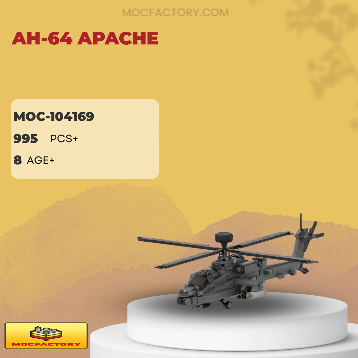 MOC Factory 104169 AH-64 APACHE Model Bricks