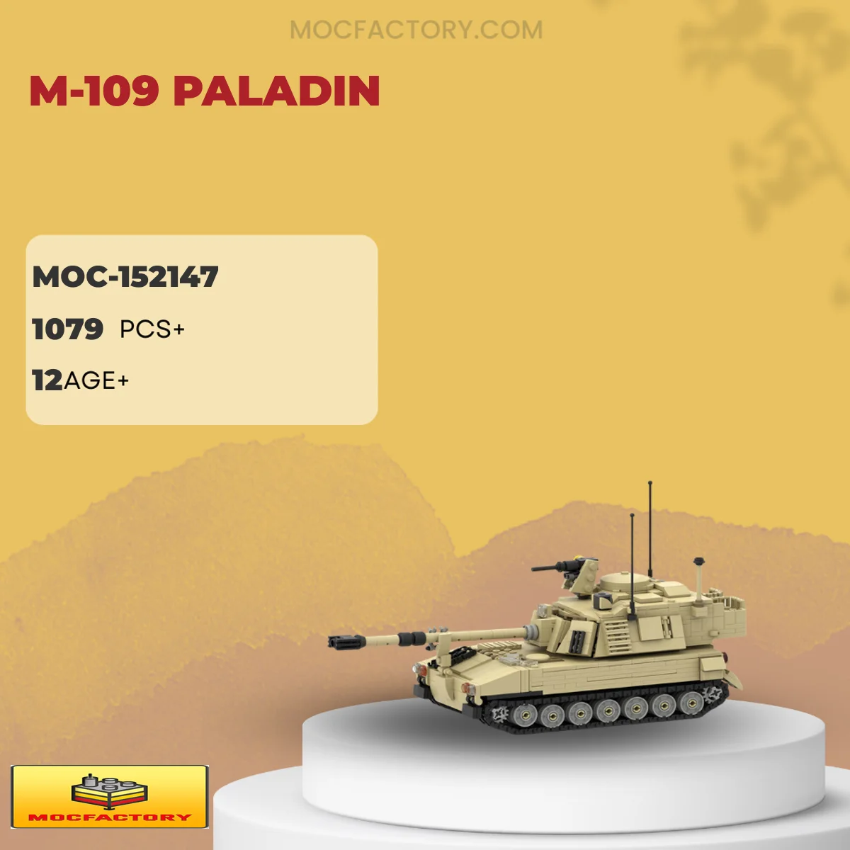 MOC Factory 152147 M-109 PALADIN Model Bricks