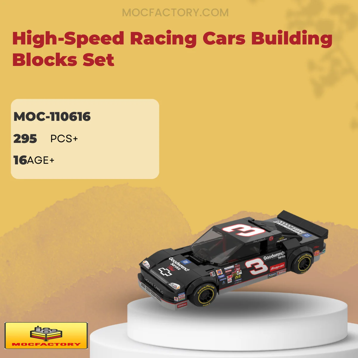 MOC Factory 110616 High-Speed Racing Cars Building Blocks Set Model Bricks