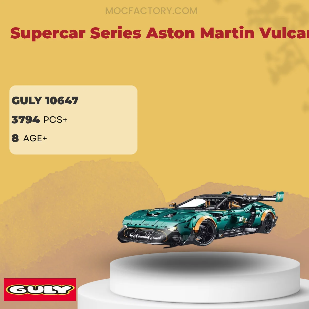 GULY 10647 Supercar Series Aston Martin Vulcan Model Bricks