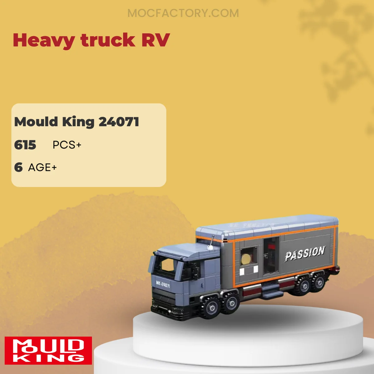 MOULD KING 24071 Heavy truck RV Model Bricks