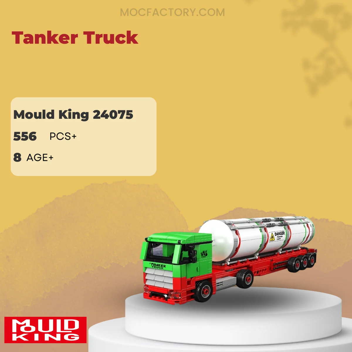 MOULD KING 24075 Tanker Truck Model Bricks