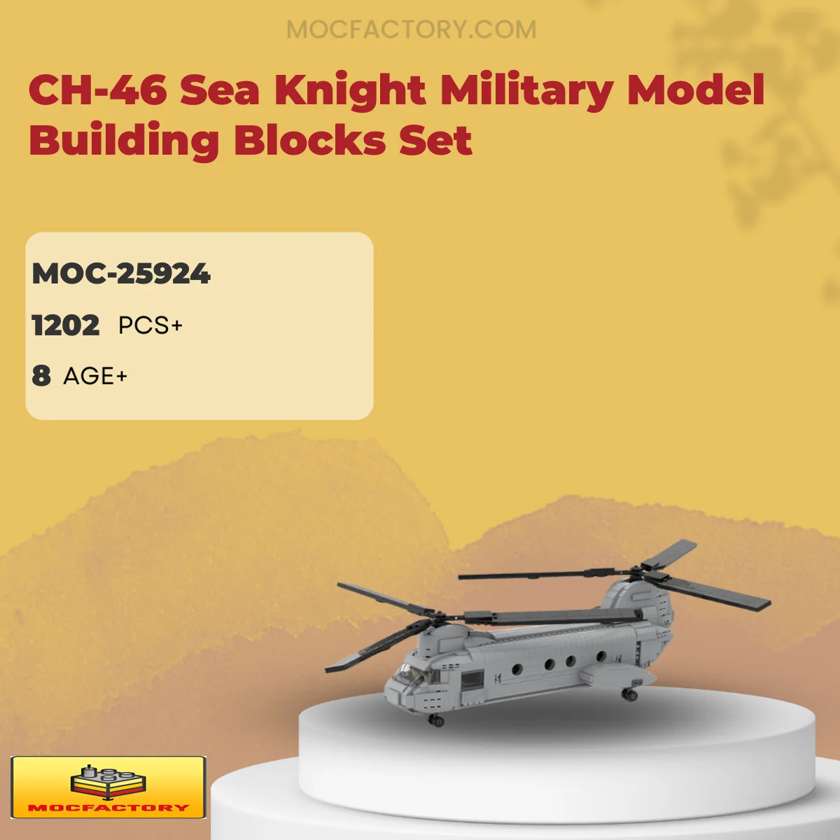 MOC Factory 25924 CH-46 Sea Knight Military Model Building Blocks Set Model Bricks