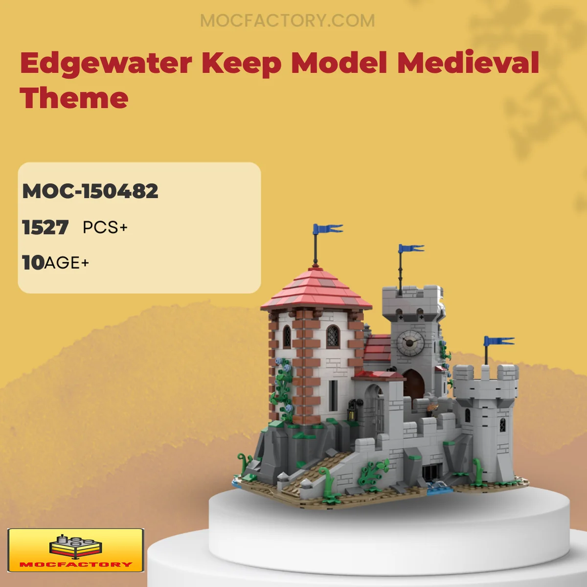 MOC Factory 150482 Edgewater Keep Model Medieval Theme Model Bricks