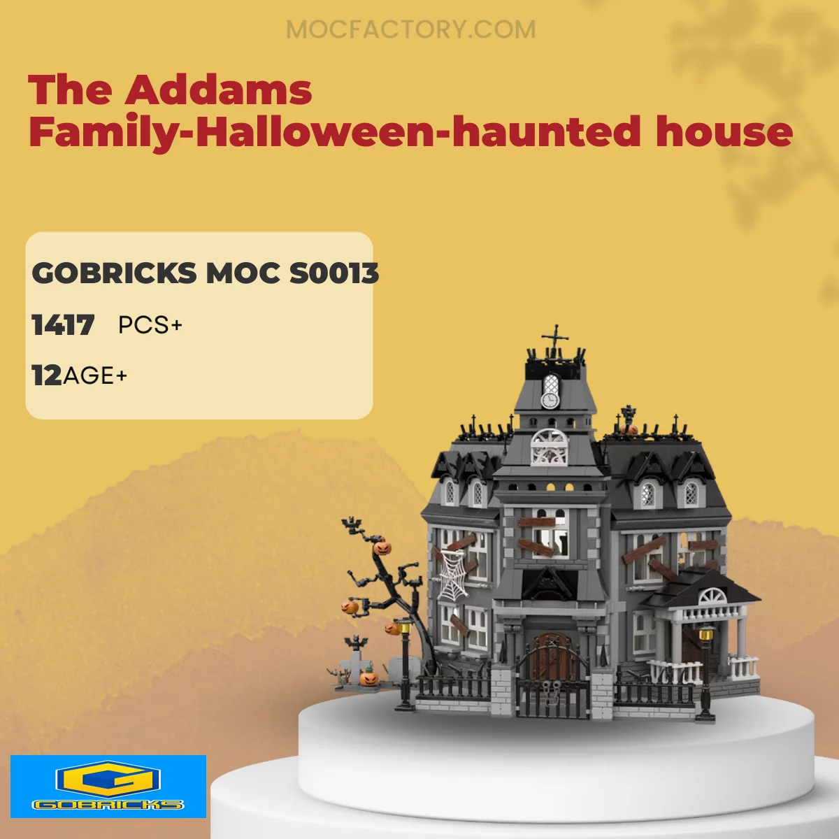 Gobricks MOC S0013 The Addams Family-Halloween-haunted house Model Bricks