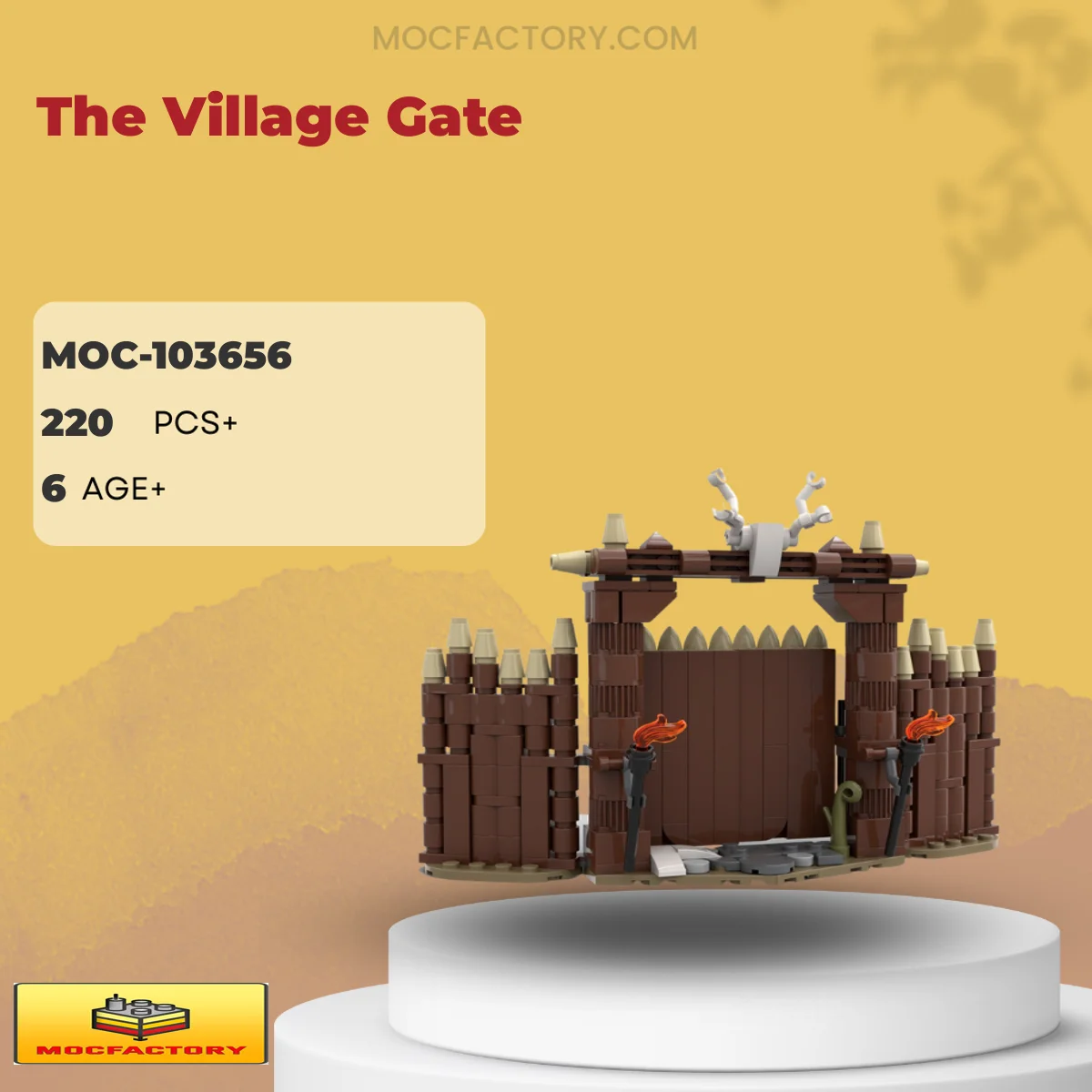 MOC Factory 103656 The Village Gate Model Bricks
