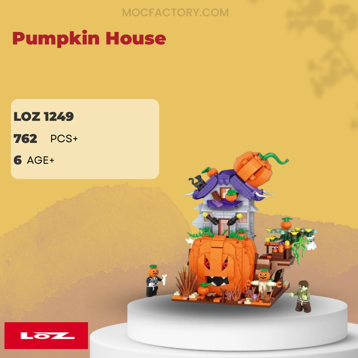 LOZ 1249 Pumpkin House Model Bricks