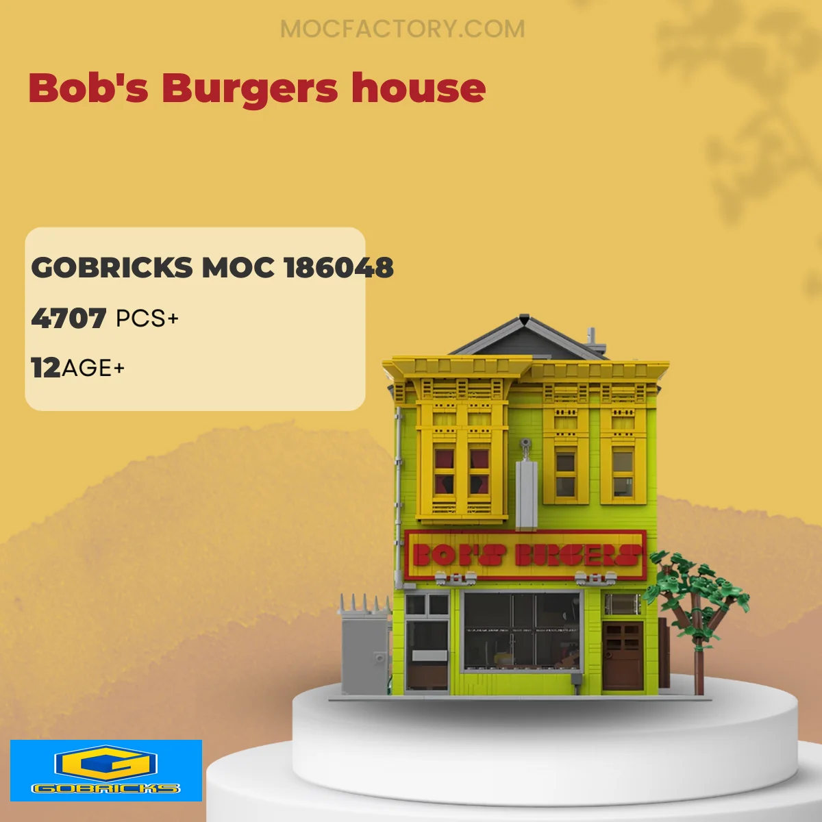 Gobricks 186048 Bob's Burgers house Model Bricks