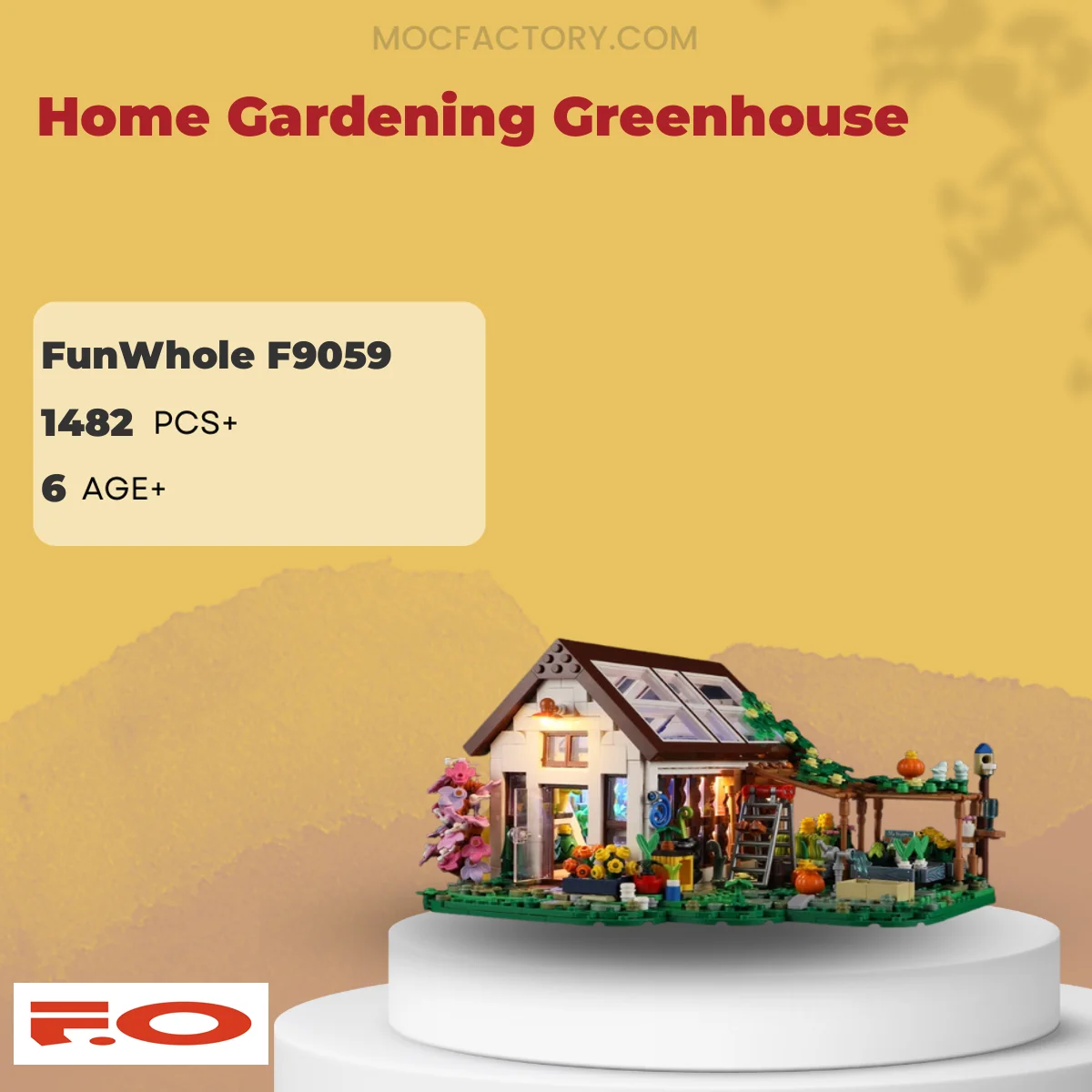 FunWhole F9059 Home Gardening Greenhouse Model Bricks
