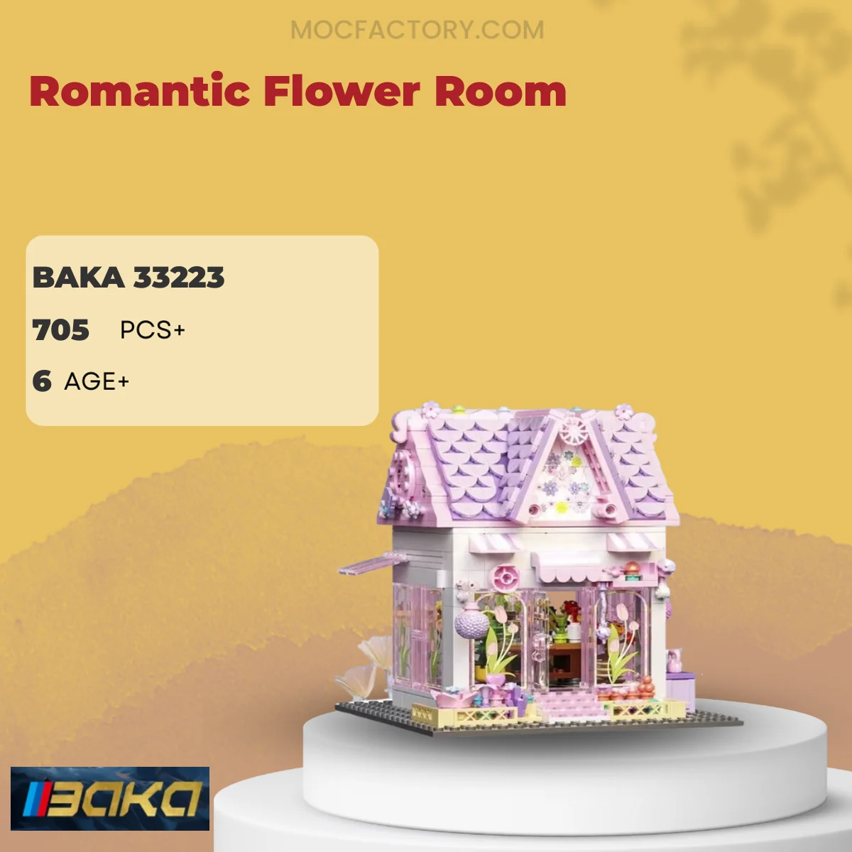 BAKA 33223 Romantic Flower Room Model Bricks