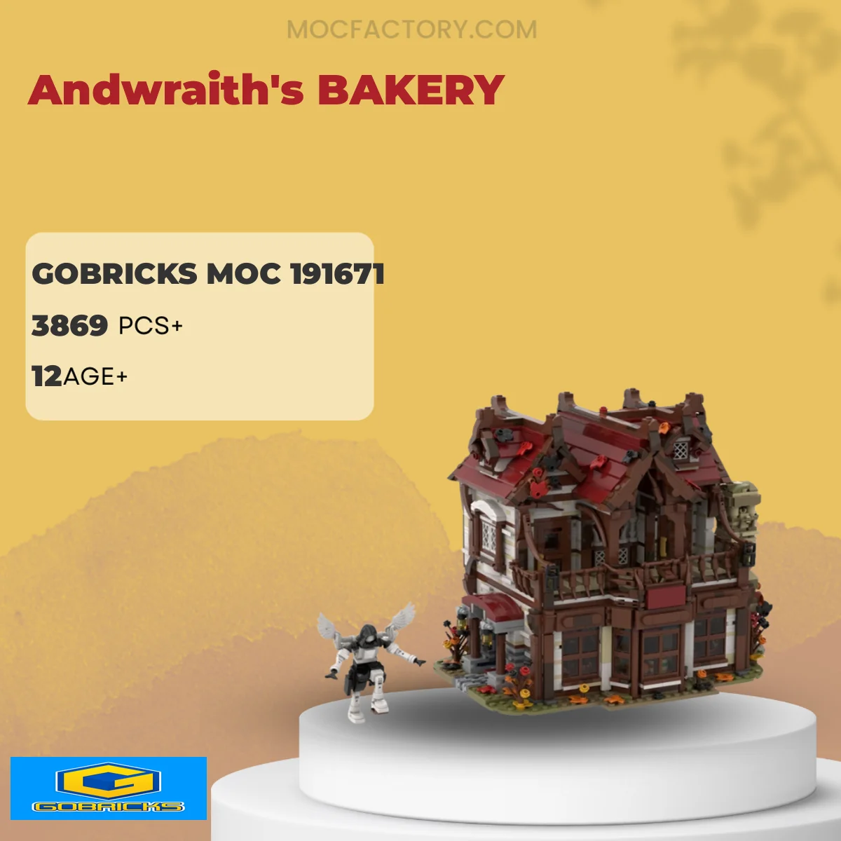 Gobricks 191671 Andwraith's BAKERY Model Bricks