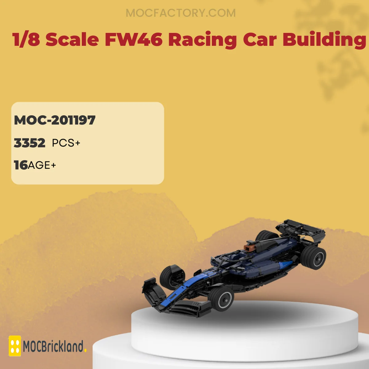 MOCBRICKLAND 201197 1/8 Scale FW46 Racing Car Building Model Bricks